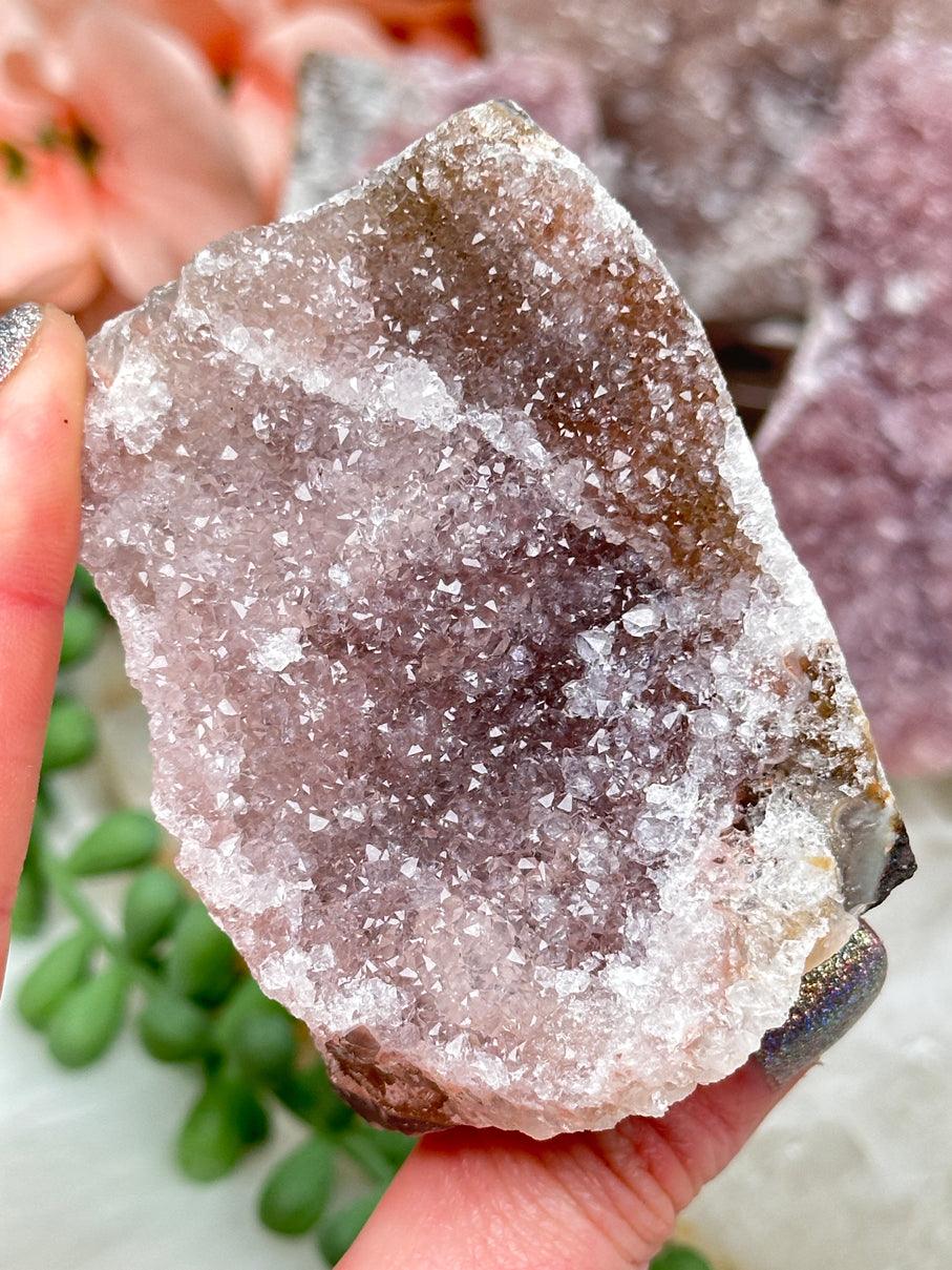 Pink Hue Amethyst Clusters