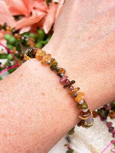 Contempo Crystals - rainbow-tourmaline-bracelet-chip-round-bead - Image 5