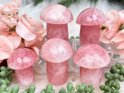 Rose Quartz Mushrooms