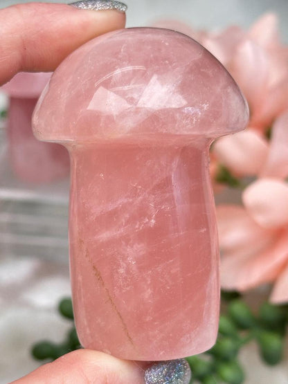 Rose Quartz Mushrooms