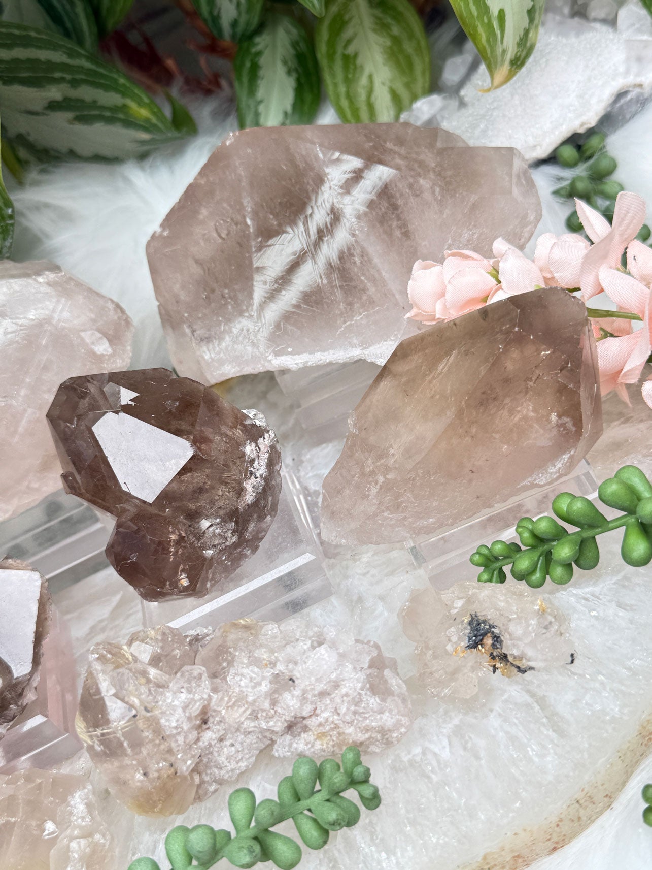 Smoky Quartz & Quartz Clusters