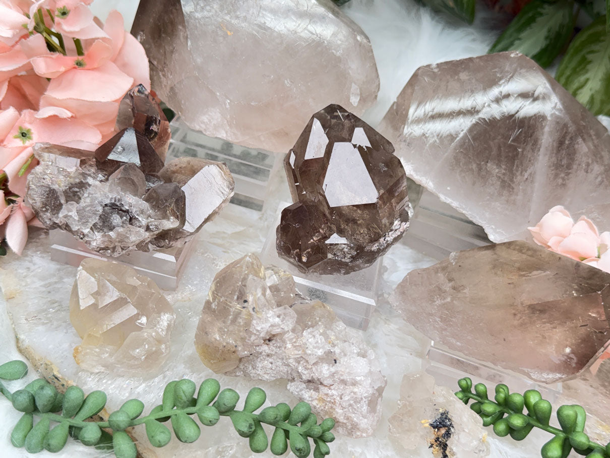 Smoky Quartz & Quartz Clusters