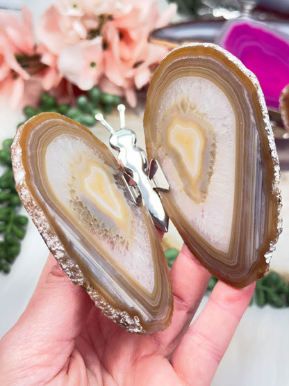 Metal Agate Butterflies