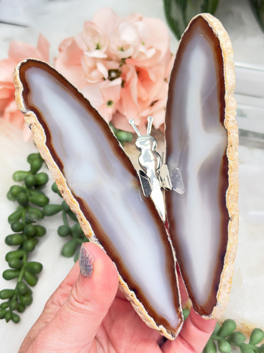 Metal Agate Butterflies