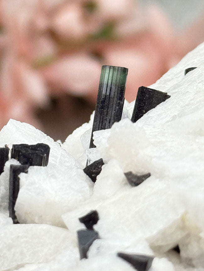 Green Elbaite Tourmaline & Albite