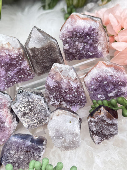 Amethyst & Agate Cluster Points