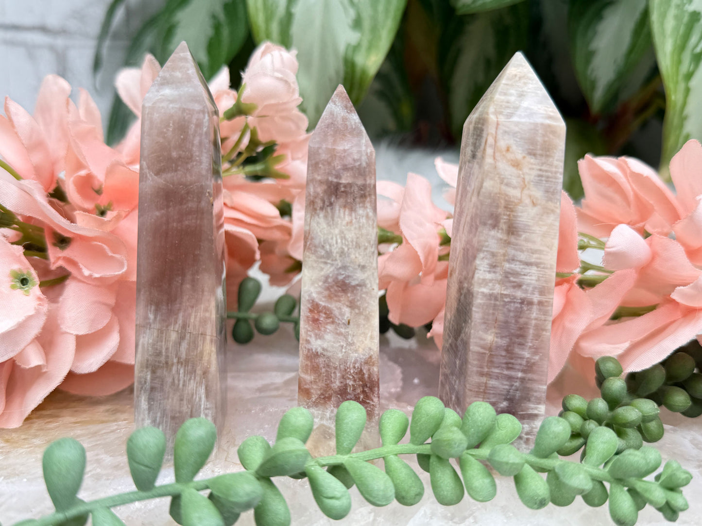 Moonstone Sunstone Points