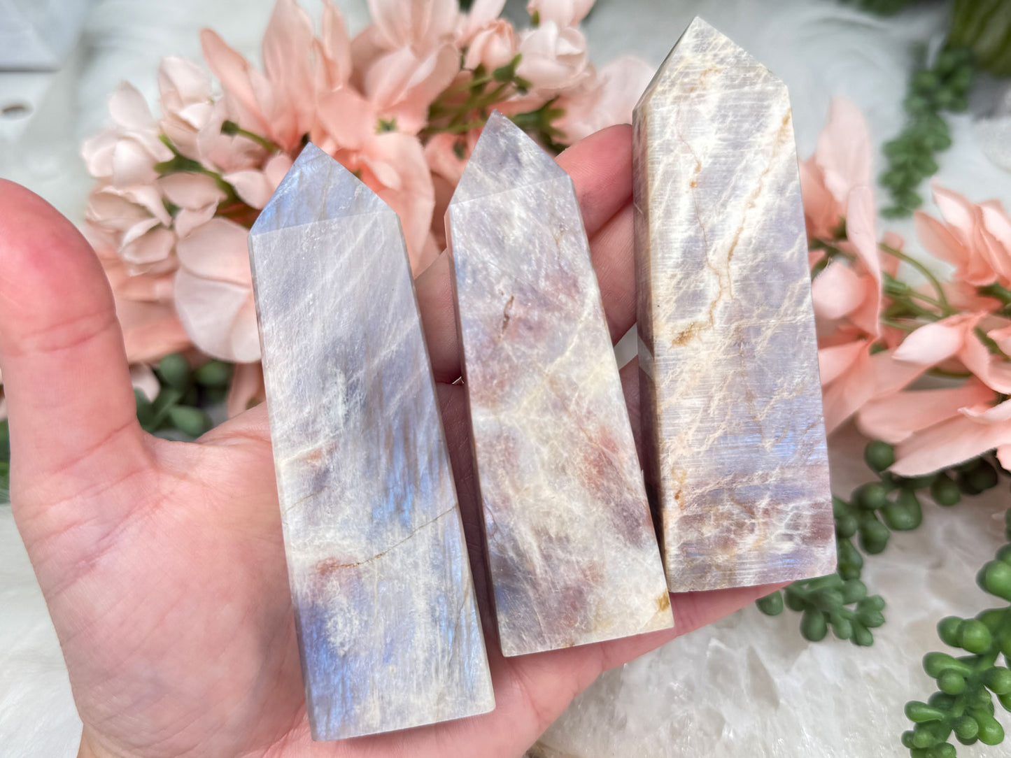 Moonstone Sunstone Points