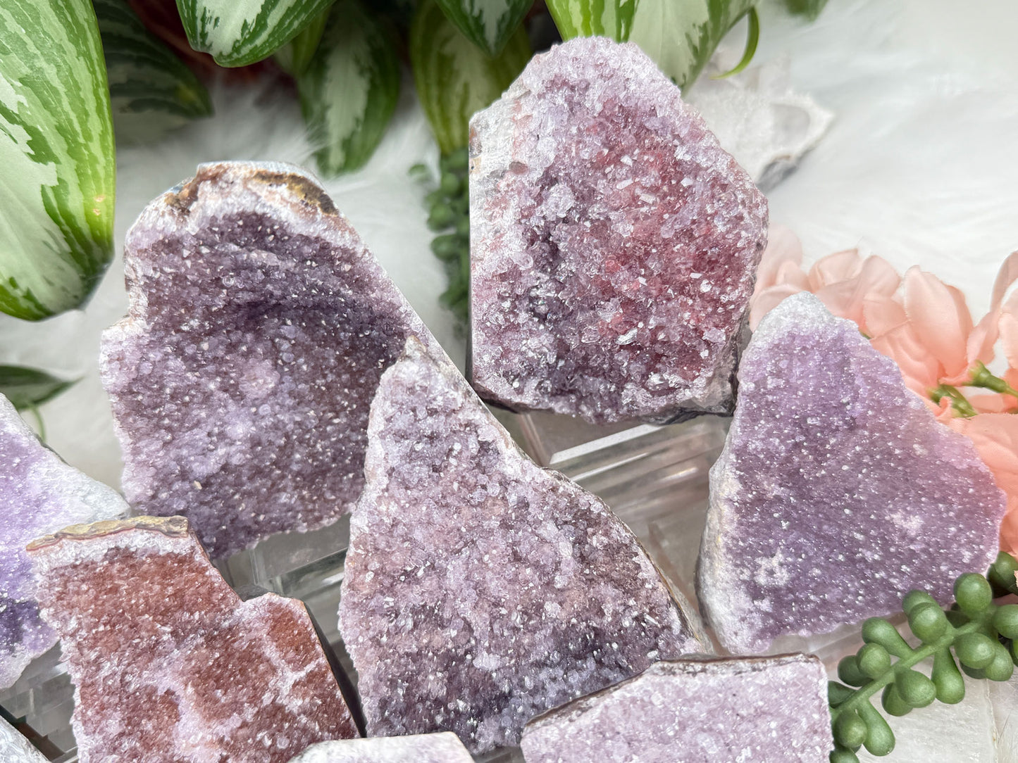 Purple & Red Amethyst Clusters
