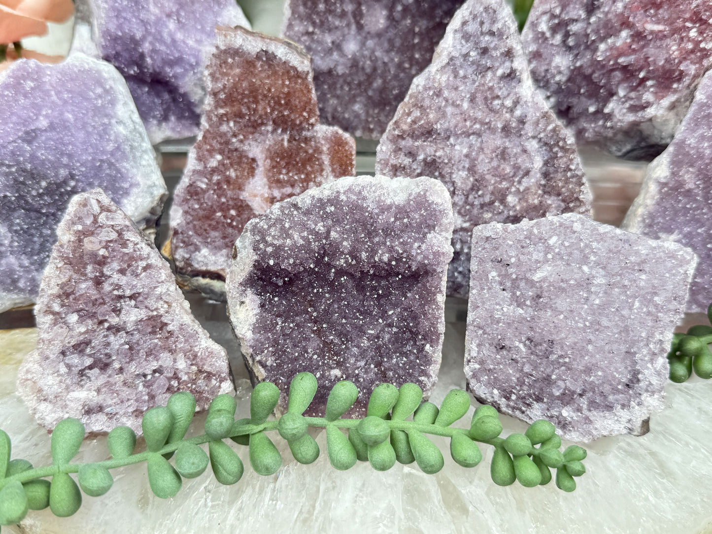 Purple & Red Amethyst Clusters
