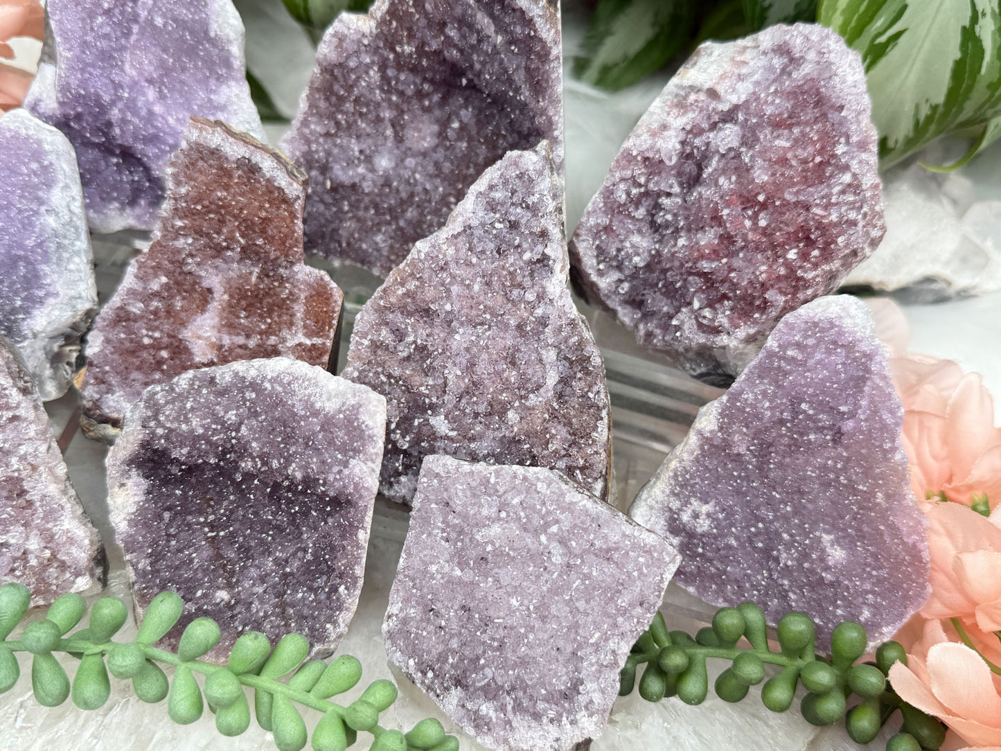 Purple & Red Amethyst Clusters