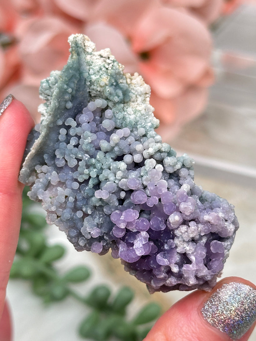 Grape Agate Cluster with Green and Purple, Unique Large Purple Grape Agate, Botryoidal Purple Chalcedony, Raw Natural Mineral newest Specimen