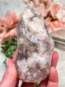 Contempo Crystals - pink-flower-agate-flame-crystal-point - Image 14