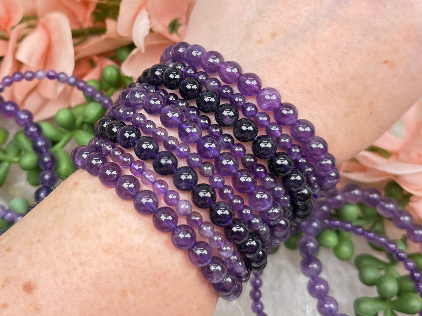 deep purple amethyst bracelets