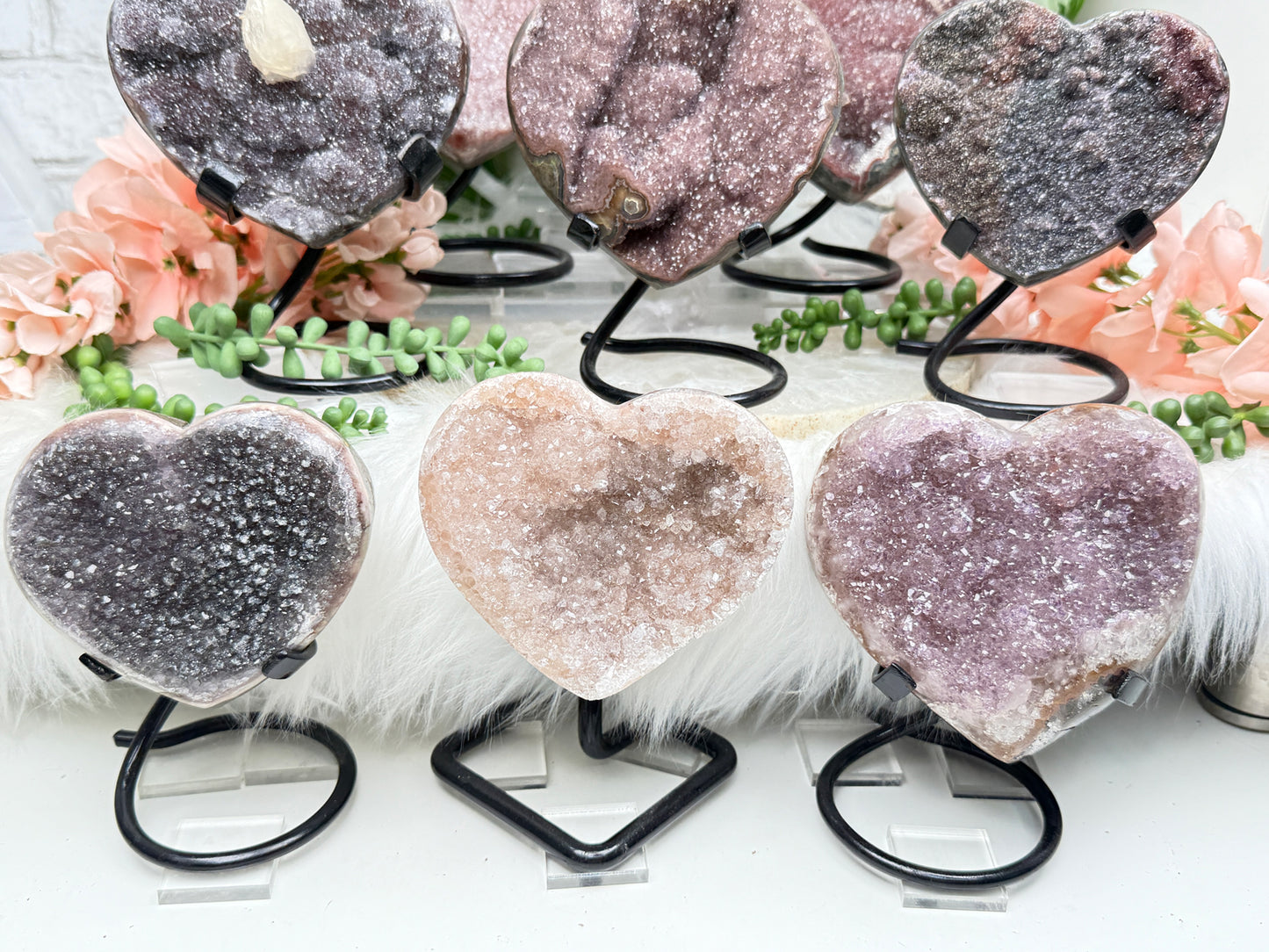 Uruguayan Amethyst Hearts