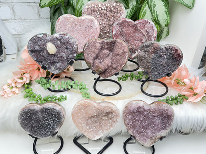 Uruguayan Amethyst Hearts