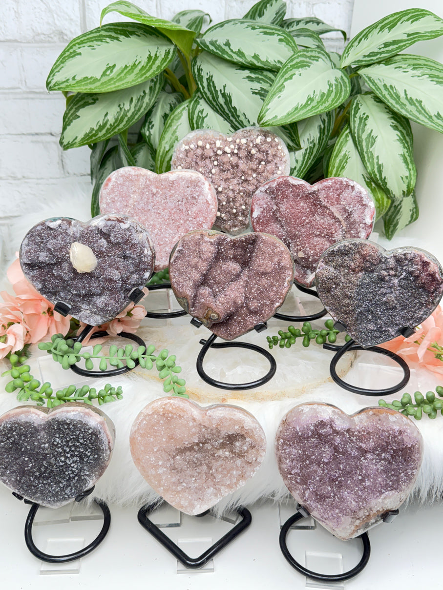 Uruguayan Amethyst Hearts