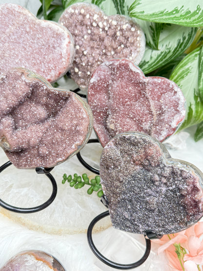 Uruguayan Amethyst Hearts