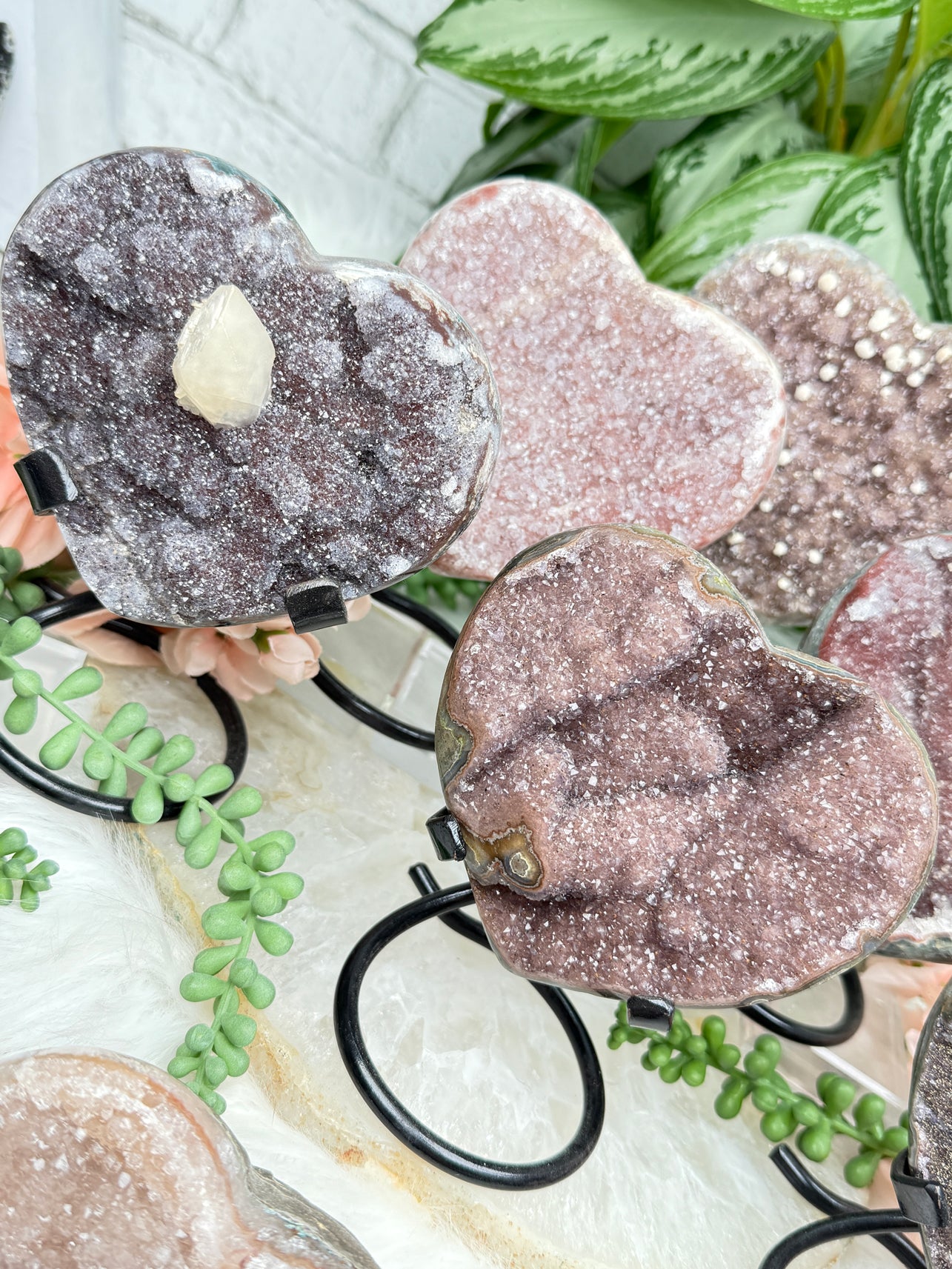 Uruguayan Amethyst Hearts