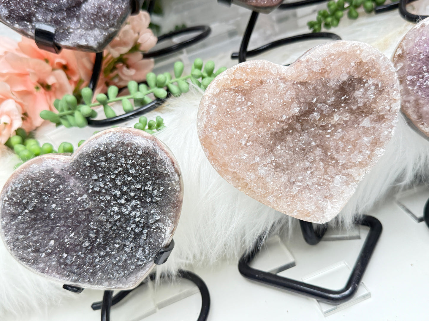 Uruguayan Amethyst Hearts