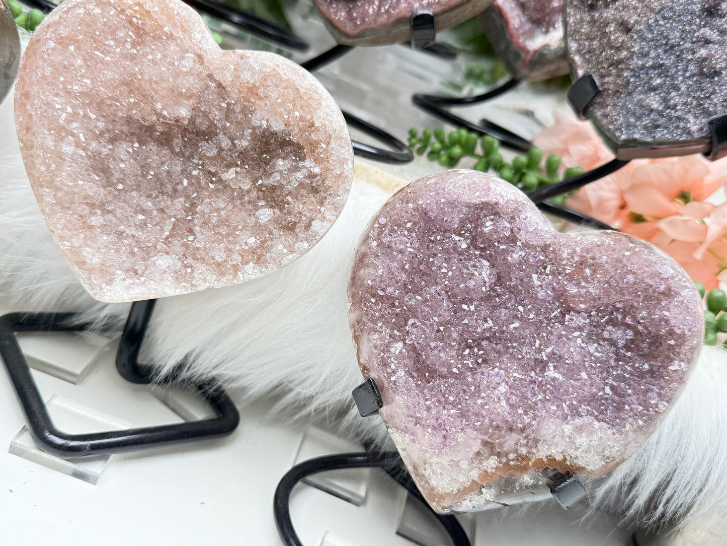 Uruguayan Amethyst Hearts