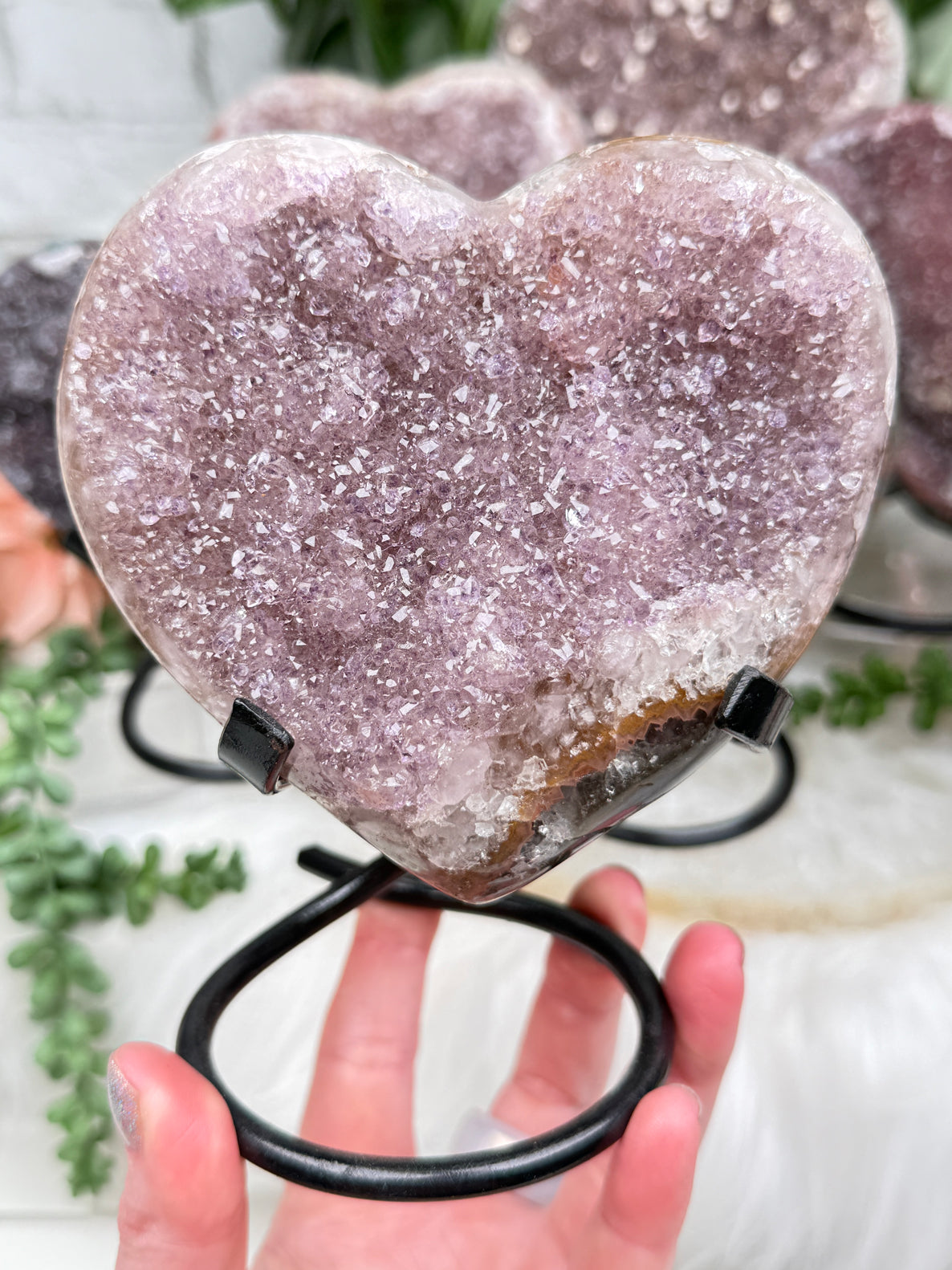 Uruguayan Amethyst Hearts