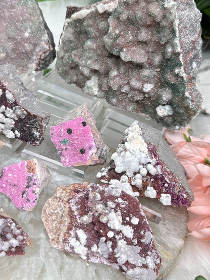 Pink Cobalto Calcite Clusters