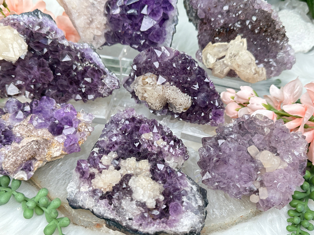 Amethyst Calcite Crystals