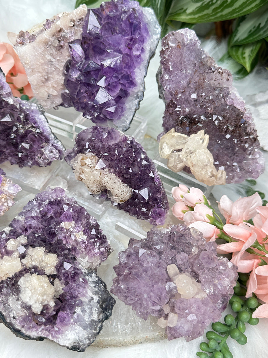 Amethyst Calcite Crystals