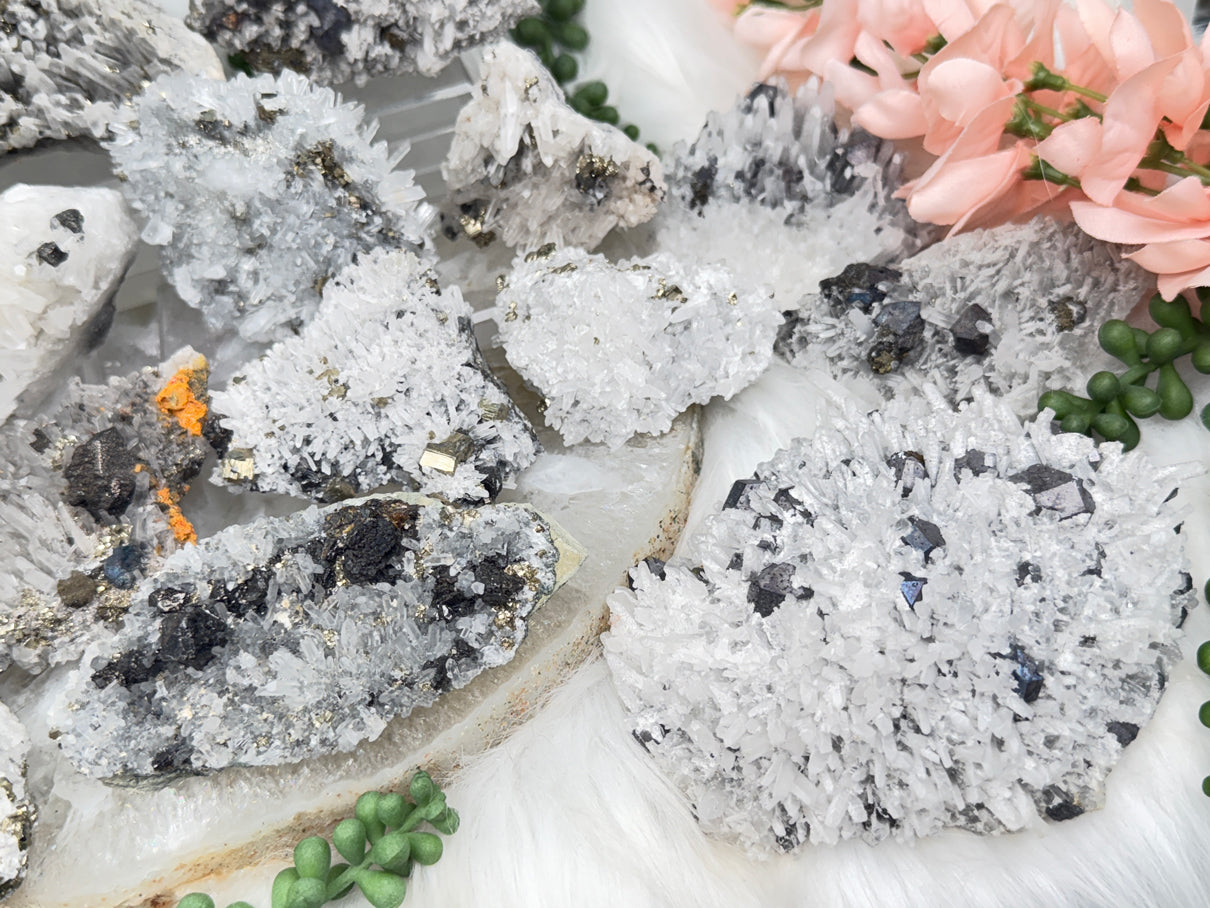 Peru Pyrite on Quartz