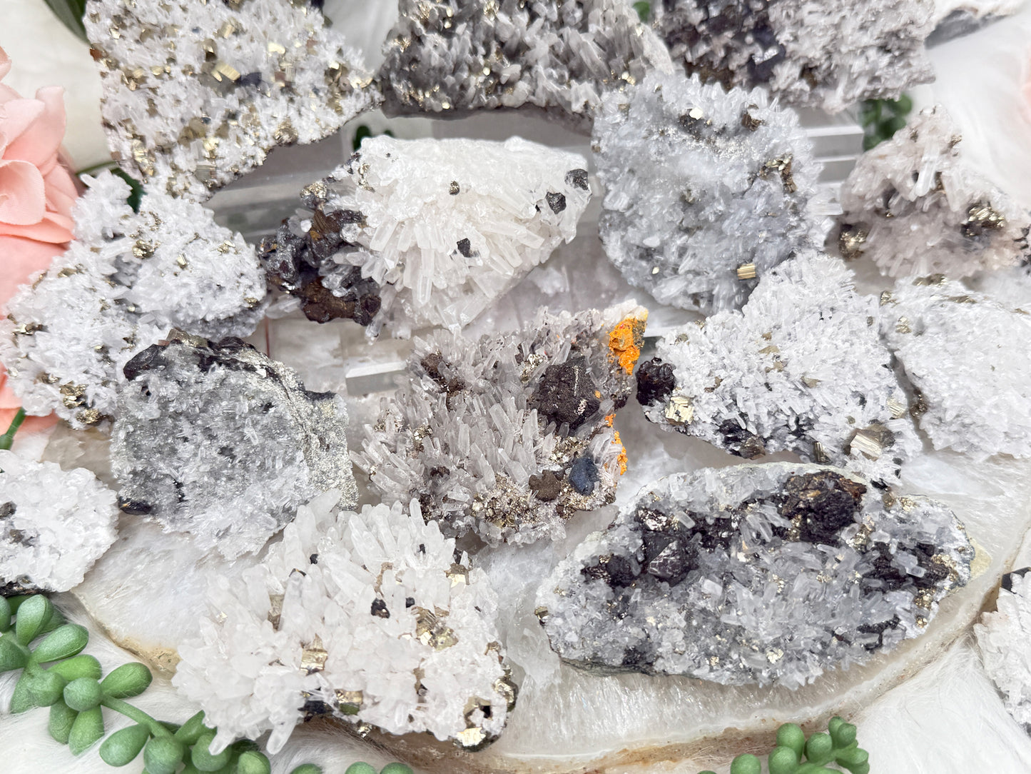 Peru Pyrite on Quartz