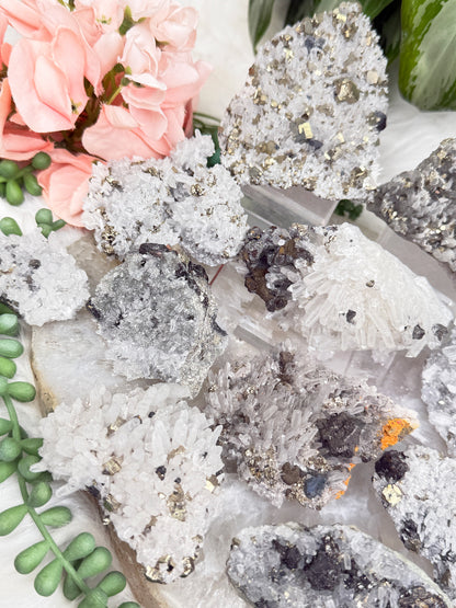 Peru Pyrite on Quartz