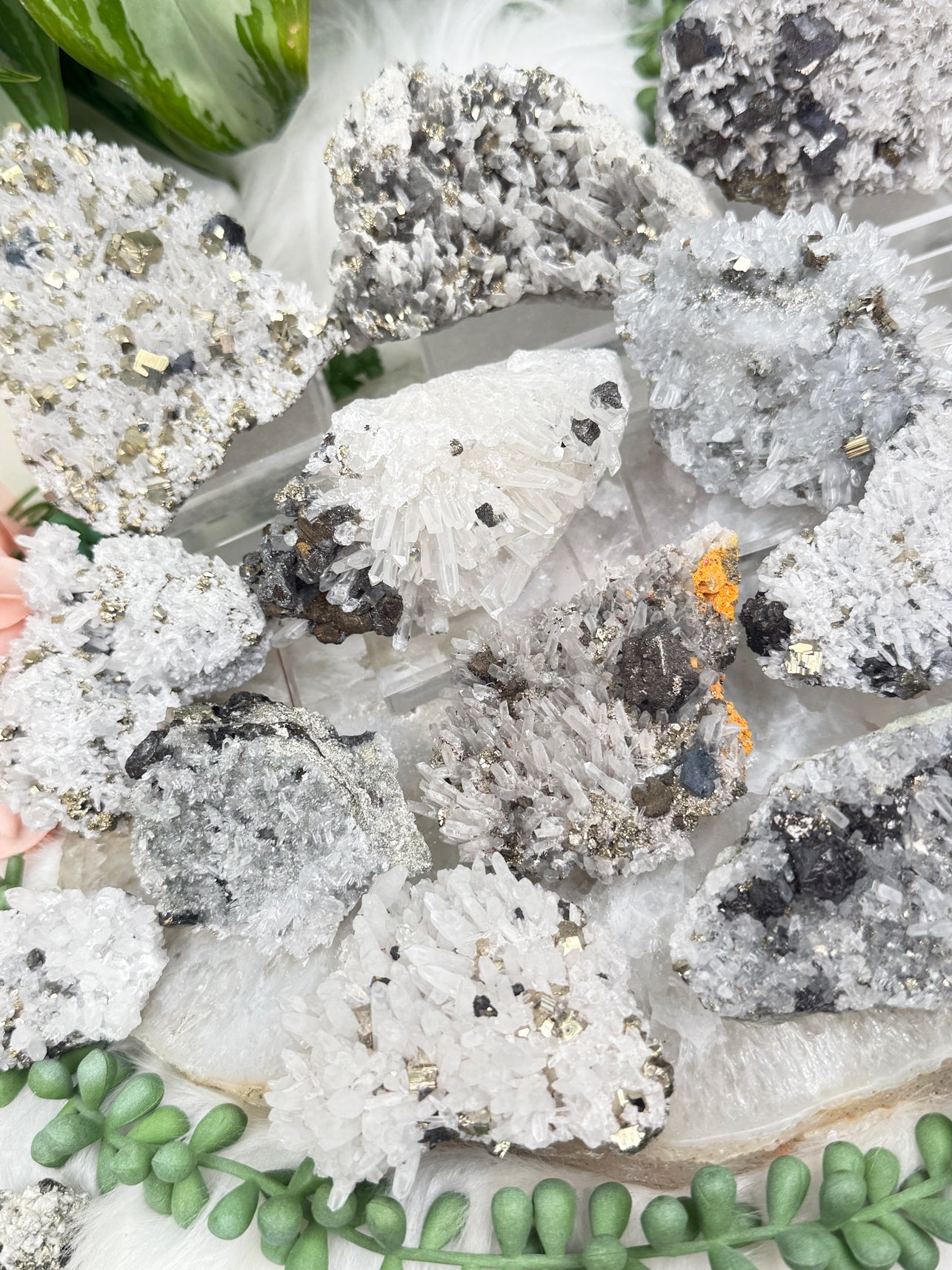 Peru Pyrite on Quartz