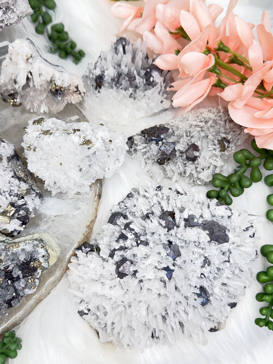 Peru Pyrite on Quartz