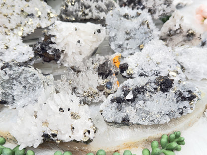 Peru Pyrite on Quartz
