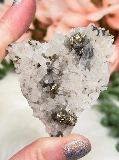 Peru Pyrite on Quartz