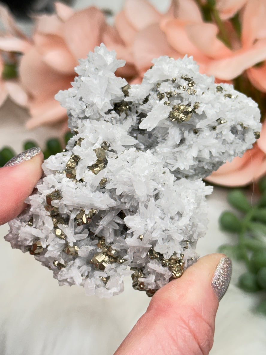 Peru Pyrite on Quartz
