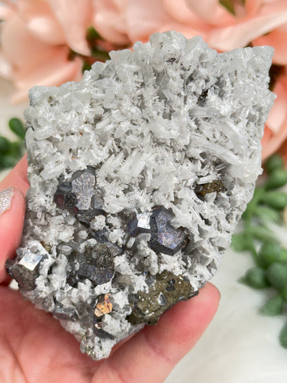 Peru Pyrite on Quartz