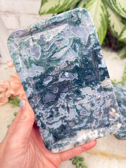 Moss Agate Trays