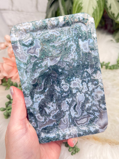 Moss Agate Trays
