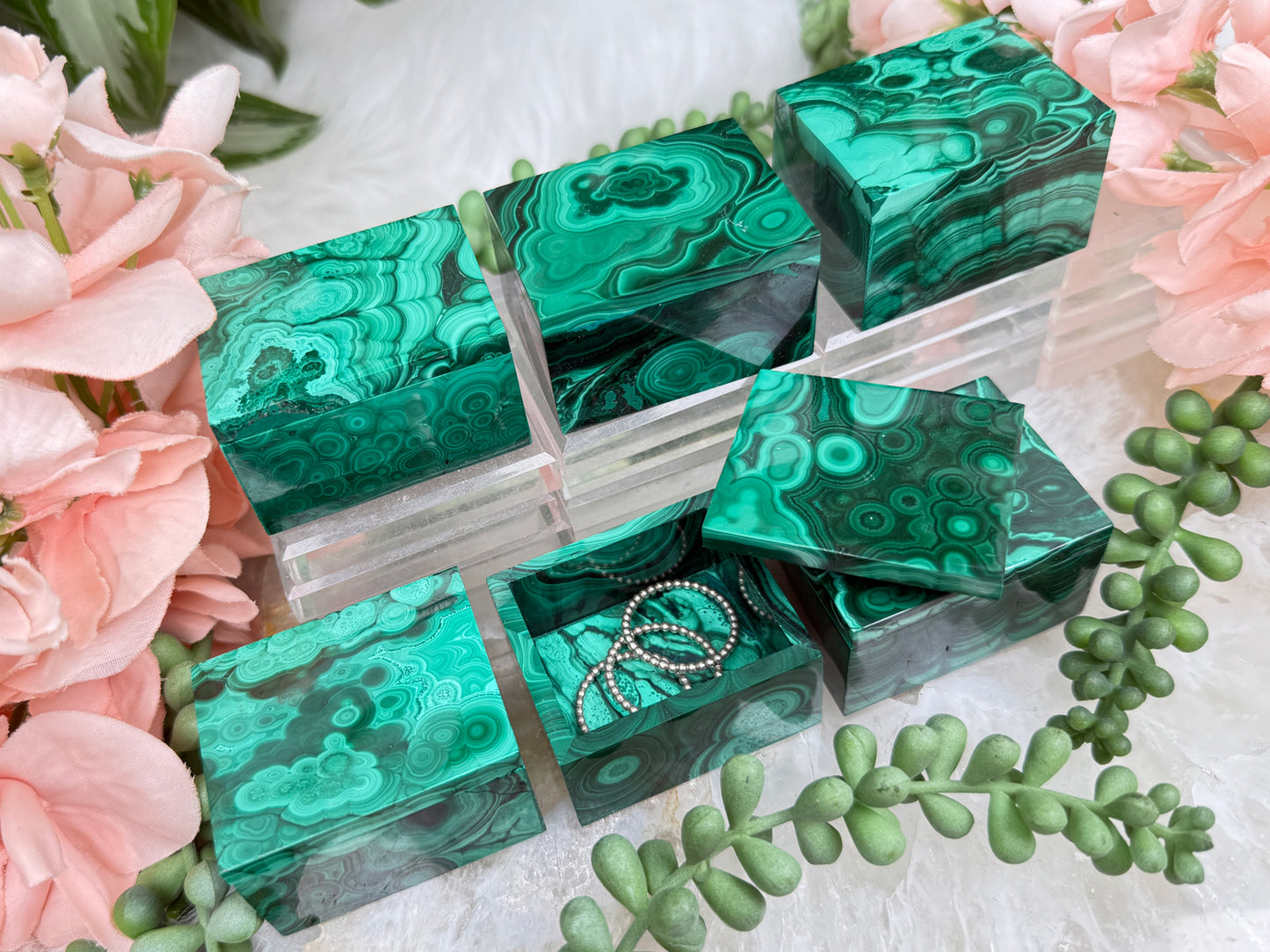 Malachite Jewelry Boxes