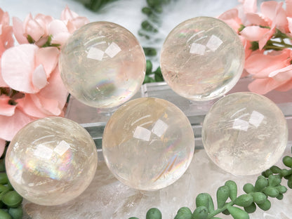 Rainbow Optical Calcite Spheres