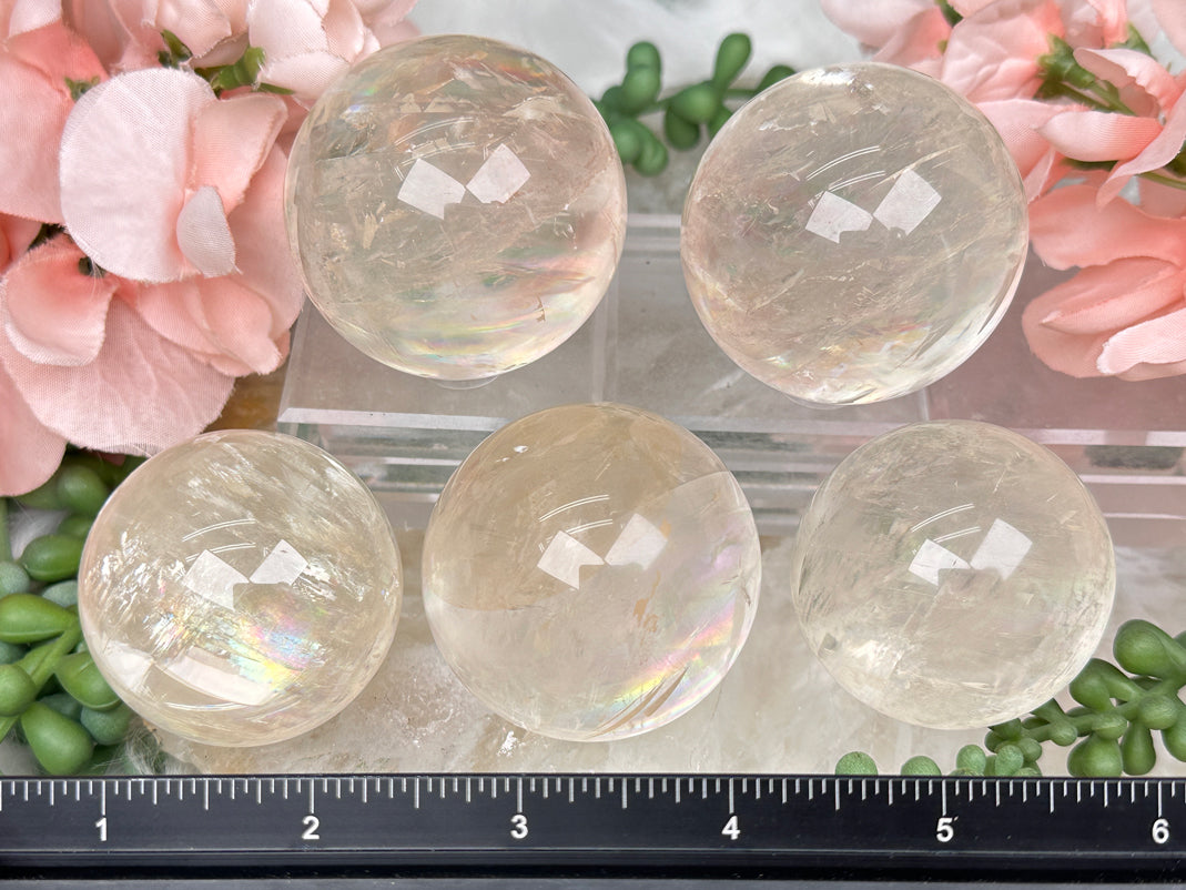 Rainbow Optical Calcite Spheres