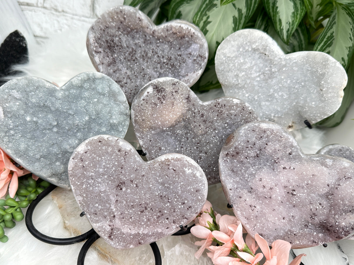 colorful-gray-quartz-cluster-heart-crystals