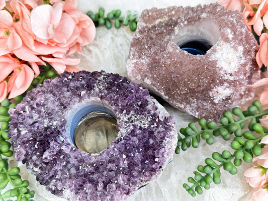 Amethyst Candle Holders