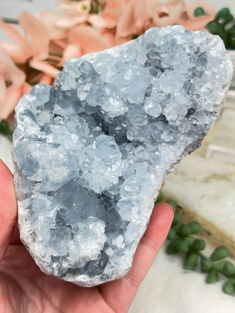 Blue Celestite Crystals