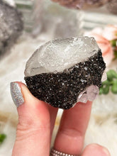 Load image into Gallery: Contempo Crystals - black-druzy-on-calcite-point - Image 10