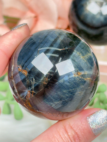 Blue Tiger Eye Spheres