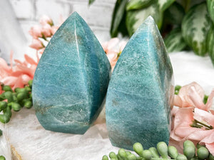 Contempo Crystals - carved-teal-aventurine-flames - Image 1