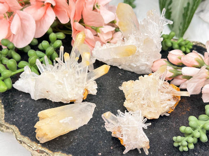 colombian-mango-quartz-crystal-clusters